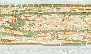 Dettaglio di Costantinopoli e del Medio Oriente dalla mappa di Peutinger
